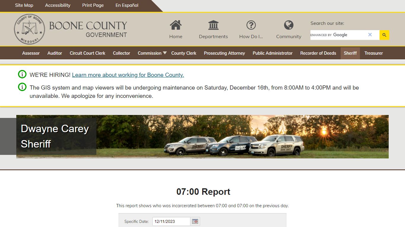 07:00 Report - Boone County, Missouri